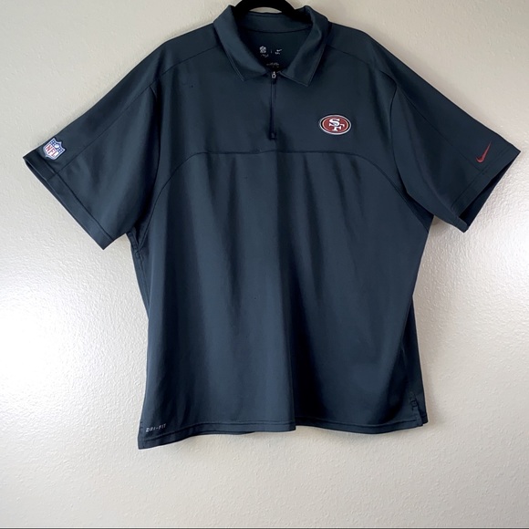 Nike Dri-Fit Dark Gray San Francisco 49ers Coach Style Polo - Picture 10 of 10
